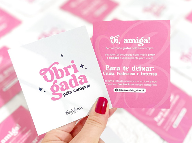 Postal de agradecimento | Verniz total 