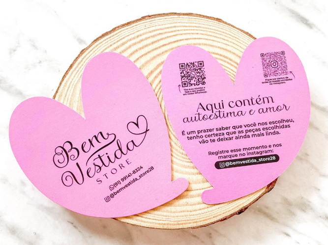 Postal de agradecimento | Recorte especial | Verniz localizado